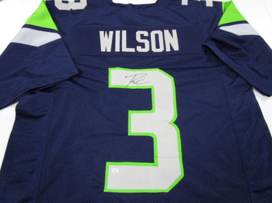 Russell Wilson of the Seattle Seahawks signed autographed football jersey PAAS COA 390