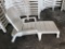 (2) White, Stackable, Adjustable Reclining Lounge Chaises