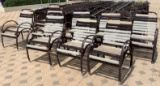 (4) Outdoor Plastic Strap Side Chairs