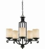 Granada Blacksmith Bronze 5 Light Chandelier