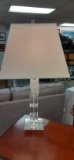 Pair of Modernistic Acrylic Block Table Lamps