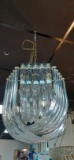 Beautiful Vintage Lucite / Acrylic Ribbon Hanging Mid-Century Chandelier / Lamp
