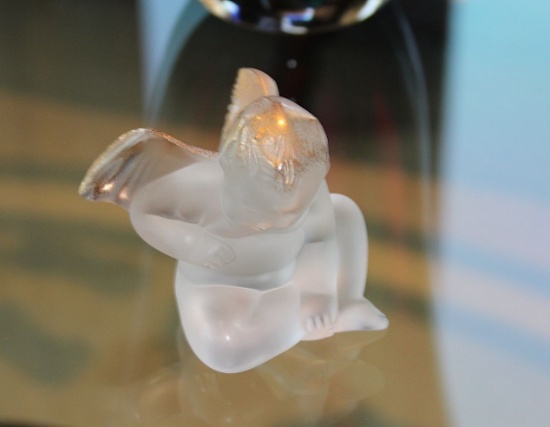 LALIQUE ANGEL SIGNED