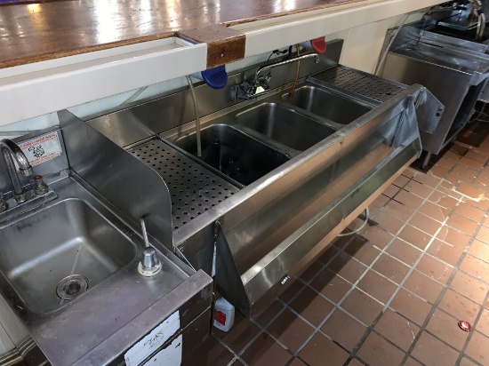 S/S Bar 3 Compt Washout Sink