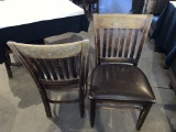 (40) Reverse Ladderback Wooden Chairs