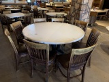 (2) Large 8 Seater Round Top Tables