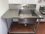 4 Ft S/S Pot Sink with Drain Table