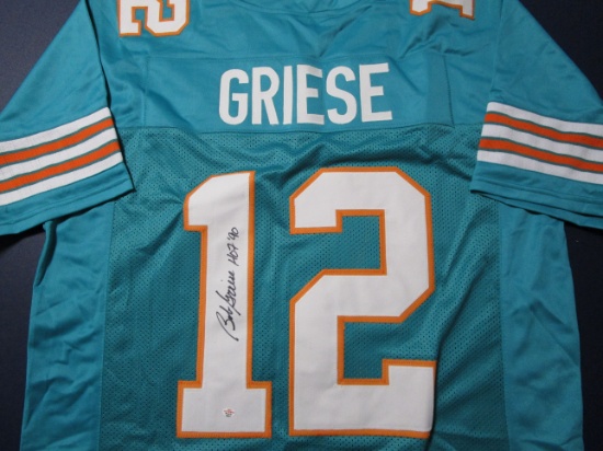 Bob Griese of the Miami Dolphins signed autographed football jersey PAAS COA 821