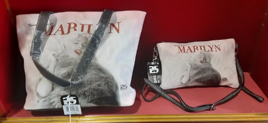 (2) Marilyn Monroe Purse / Over Shoulder Handbag Model #MM9122 & MM9121