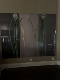 4 Tulips, Oil on Acrylic, Triptych by Bill Beckly