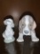 Two Lladro porcelain Dogs sitting down