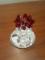 Dozen Red Roses in Vase with mirrored base - Swarovski Crystal