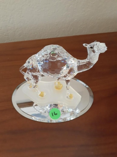 Swarovski crystal Camel with gold flaked hoofs