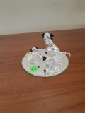 Swarovski Crystal - three Dalmatians on mirrored base