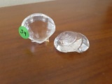 Set of Two - Swarovski Crystal Seashells