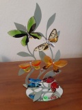 Six butterflies with metal Stand - Swarovski Crystals