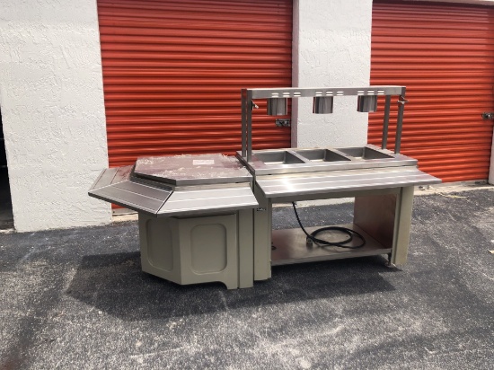 Gallet Buffet Heated Serving Line with 90 Degree Turn