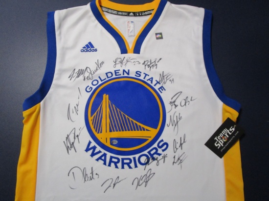 Steph Curry Kevin Durant WARRIORS TEAM 15 signatures signed basketball jersey PAAS LOA 398