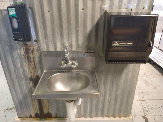 Eagle Stainless Steel Wall Mount Handsink w/ Towel & Soap Dispencer