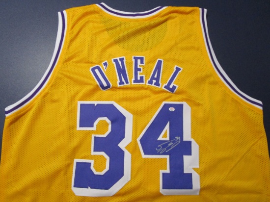 Shaquille O'Neal of the LA Lakers signed autographed basketball jersey PAAS COA 517