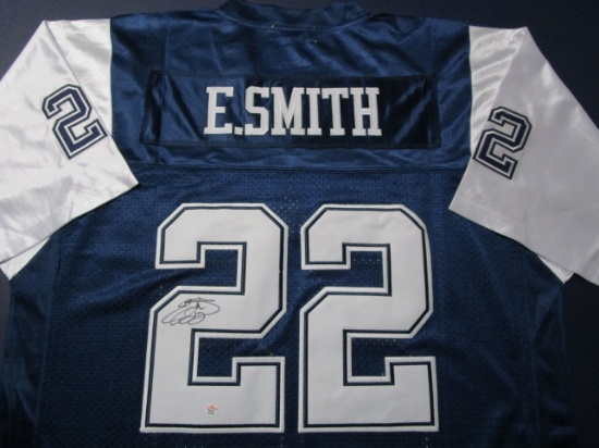 Emmitt Smith of the Dallas Cowboys signed autographed football jersey PAAS COA 343