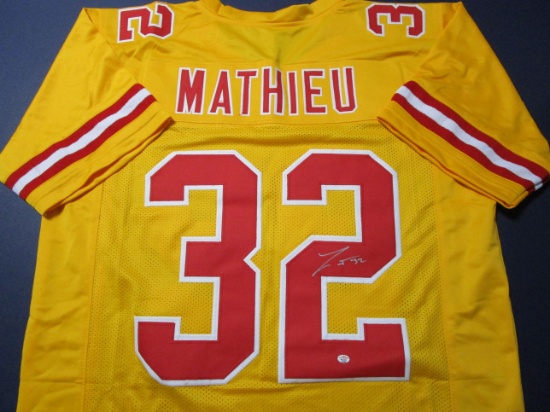 Tyrann Mathieu of the Kansas City Chiefs signed autographed football jersey PAAS COA 989