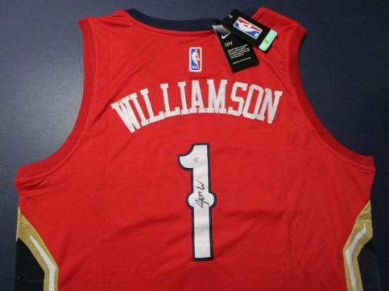 Zion Williamson of the New Orleans Pelicans signed autographed basketball jersey PAAS COA 608