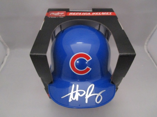 Anthony Rizzo of the Chicago Cubs signed autographed mini batting helmet PAAS COA 227