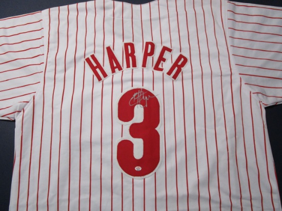 Bryce Harper of the Philadelphia Phillies signed autographed baseball jersey PAAS COA 512