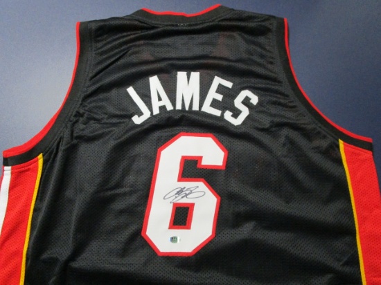 LeBron James of the Miami Heat signed autographed basketball jersey ATL COA 598