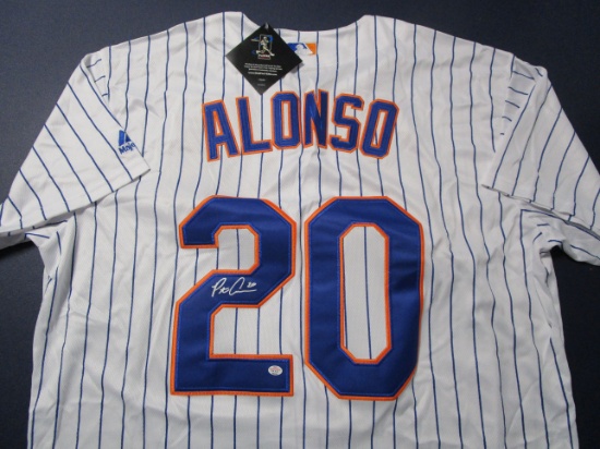 Pete Alonso of the NY Mets signed autographed baseball jersey PAAS COA 445
