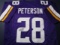 Adrian Peterson of the Minnesota Vikings signed autographed football jersey PAAS COA 824