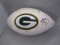 Aaron Rodgers of the Green Bay Packers signed autographed logo football PAAS COA 130