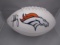 John Elway of the Denver Broncos signed autographed logo football PAAS COA 123