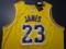 LeBron James of the LA Lakers signed autographed basketball jersey ATL COA 096