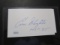 Enos Slaughter of the St Louis Cardinals signed autographed 3x5 index card JSA COA 252