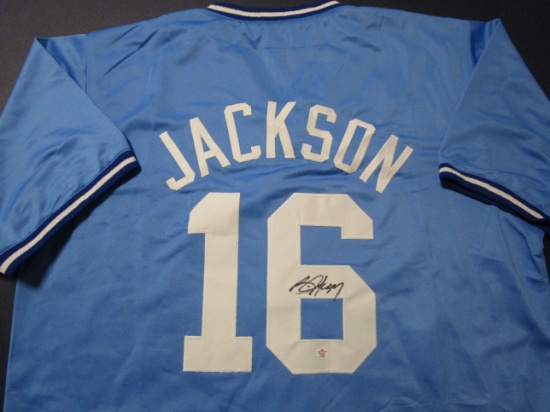 Bo Jackson of the Kansas City Royals signed autographed baseball jersey PAAS COA 943