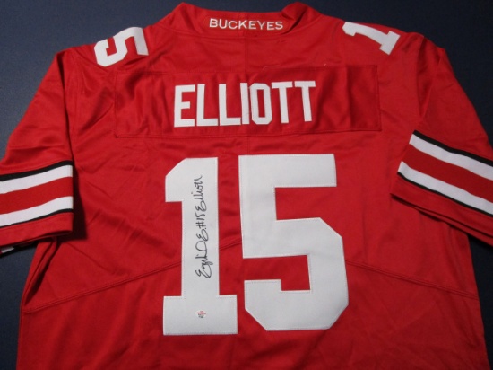 Ezeikel Elliott of the OSU Buckeyes signed autographed football jersey PAAS COA 390