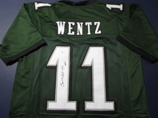 Carson Wentz of the Philadelphia Eagles signed autographed football jersey PAAS COA 815