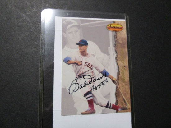 Bobby Doerr of the Boston Red Sox signed autographed baseball card JSA COA 366