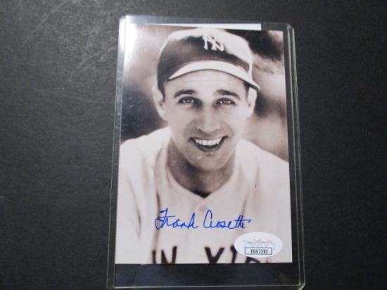 Frank Crosetti of the NY Yankees signed autographed 3x5 photo JSA COA 282