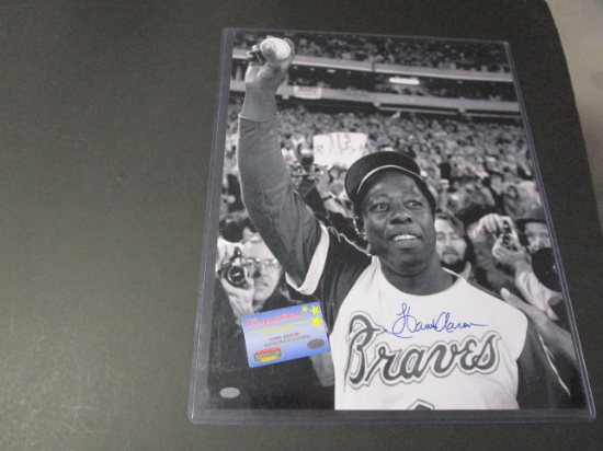 Hank Aaron of the Atlanta Braves signed autographed 16x20 photo Mounted Memories COA