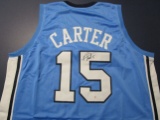 Vince Carter of the North Carolina signed autographed basketball jersey PAAS COA 970