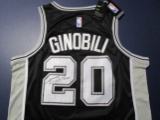 Manu Ginobili of the San Antonio Spurs signed autographed basketball jersey PAAS COA 668