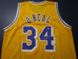 Shaquille O'Neal of the LA Lakers signed autographed basketball jersey PAAS COA 519