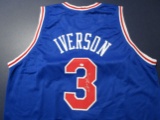 Allen Iverson of the Philadelphia 76ers signed autographed basketball jersey PAAS COA 637
