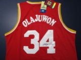 Hakeem Olajuwon of the Houston Rockets signed autographed basketball jersey PAAS COA 654