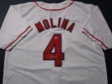 Yadier Molina of the St Louis Cardinals signed autographed baseball jersey PAAS COA 482