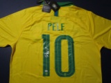 Pele of Brazil signed autographed soccer jersey PAAS COA 067