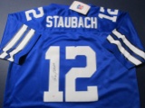 Roger Staubach of the Dallas Cowboys signed autographed football jersey PAAS COA 371